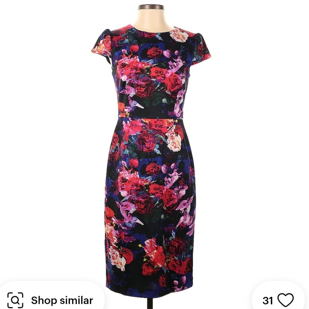 Floral Black Dress